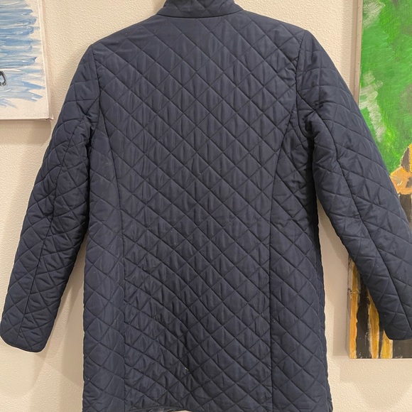 J. Jill Dark Blue Quilted Puffer Coat - Picture 2 of 8